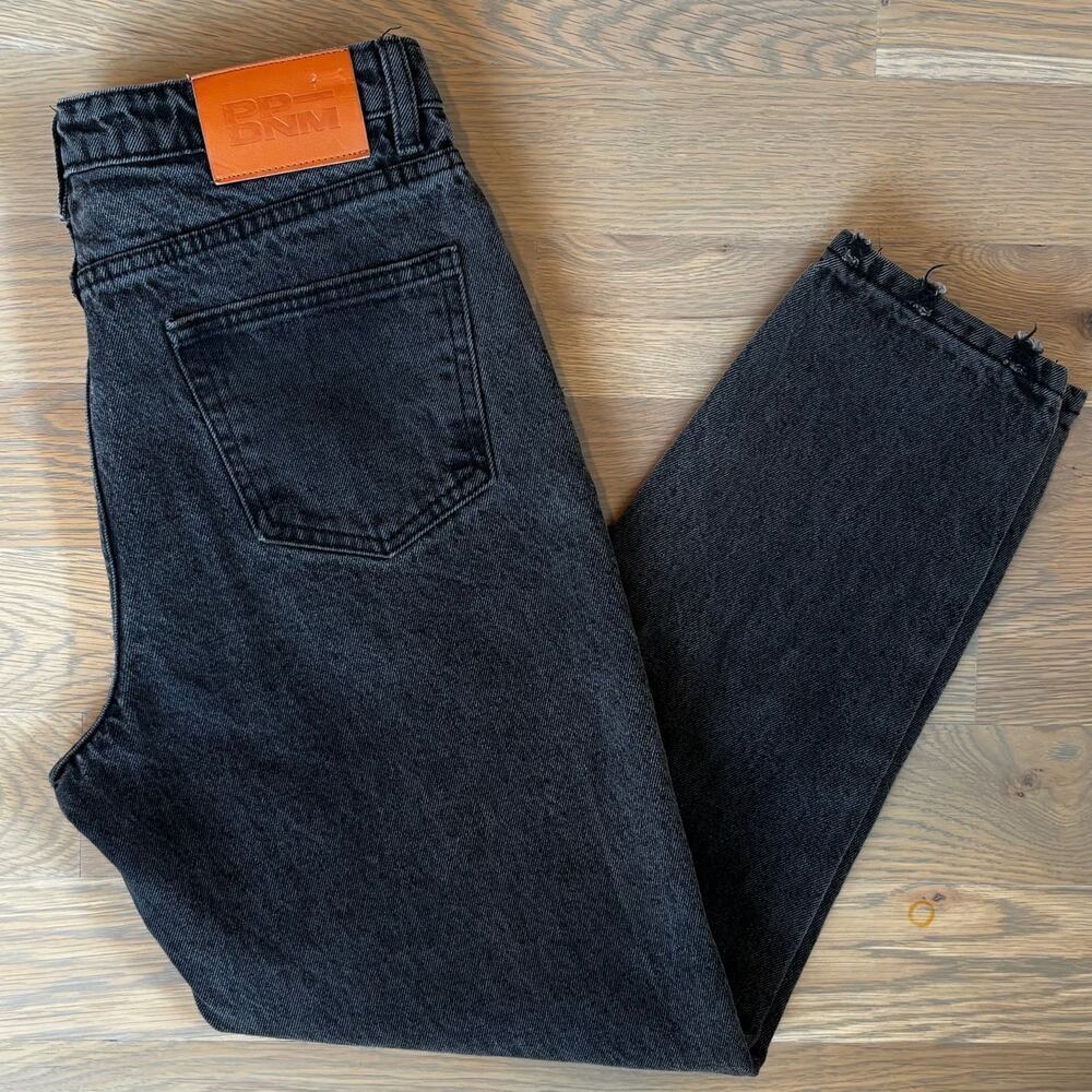 Princess Polly Zaiden Straight Leg Jeans Black Denim Womens Size 6